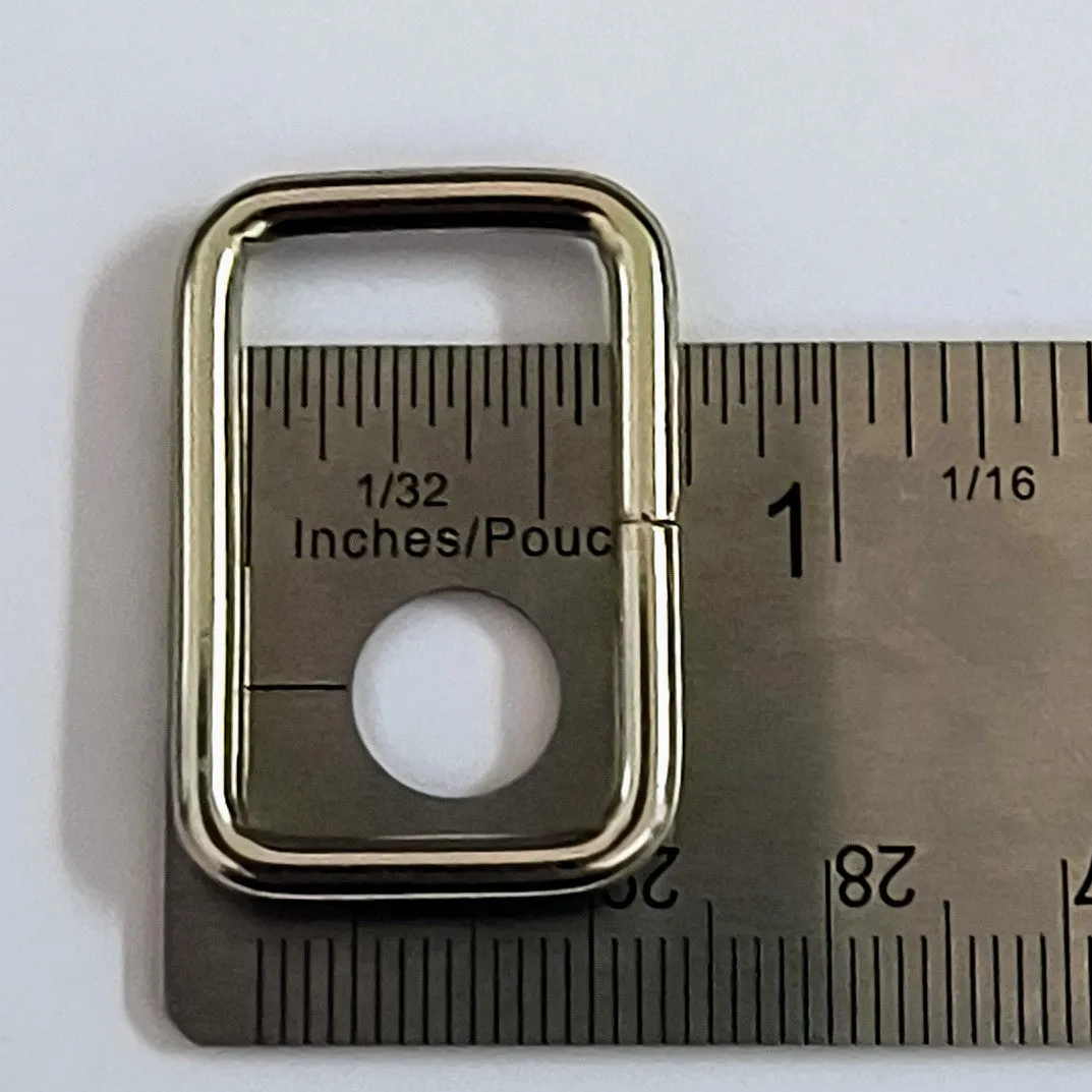 1 Inch Silver Rectangle Rings
