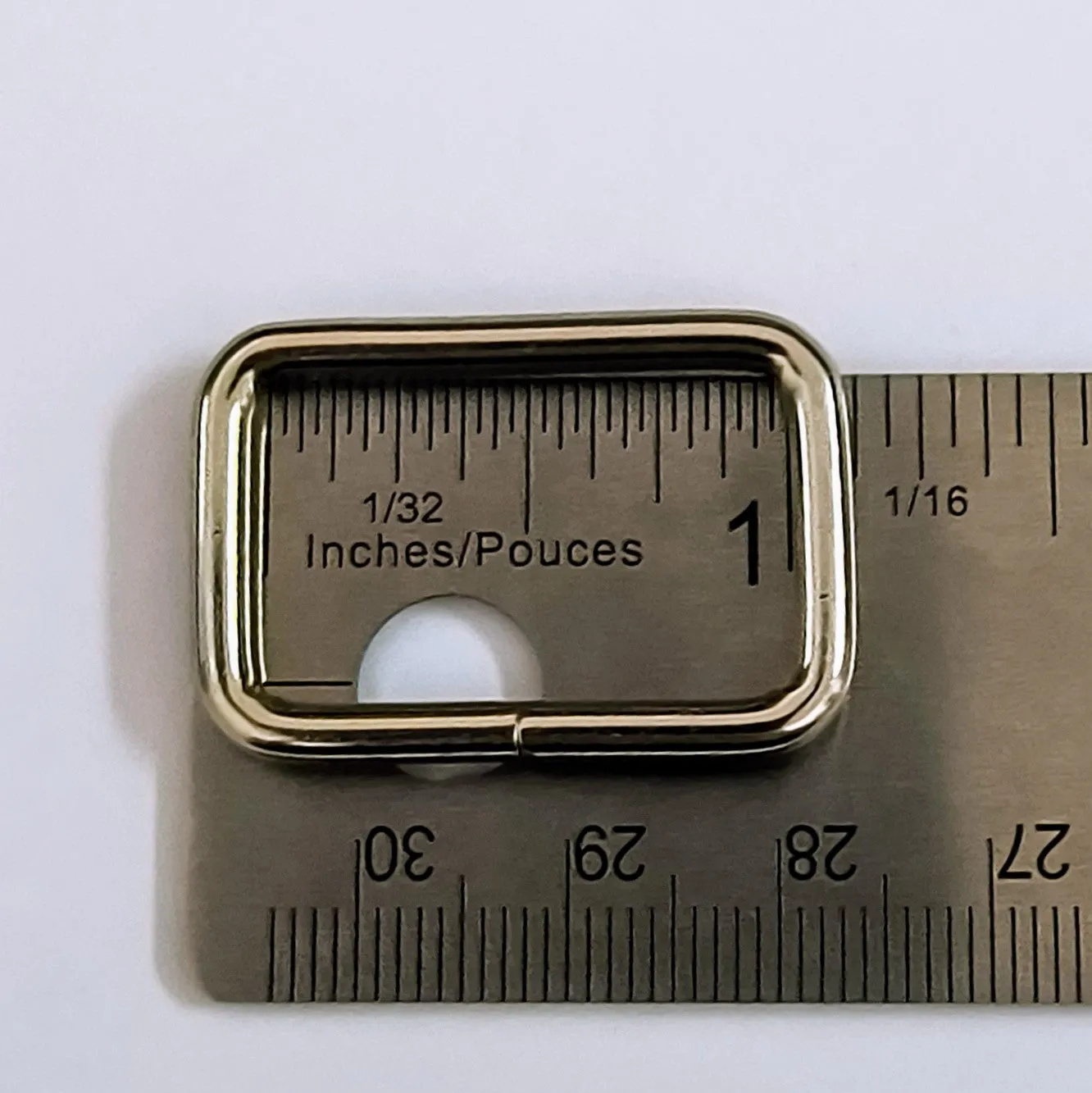 1 Inch Silver Rectangle Rings
