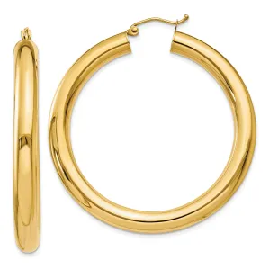 10k Polished 5mm Lightweight Hoop Earrings