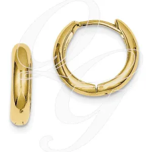 10k Polished Hinged Hoop Earrings