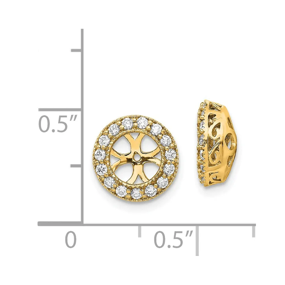 14K Diamond Earring Jacket Mountings