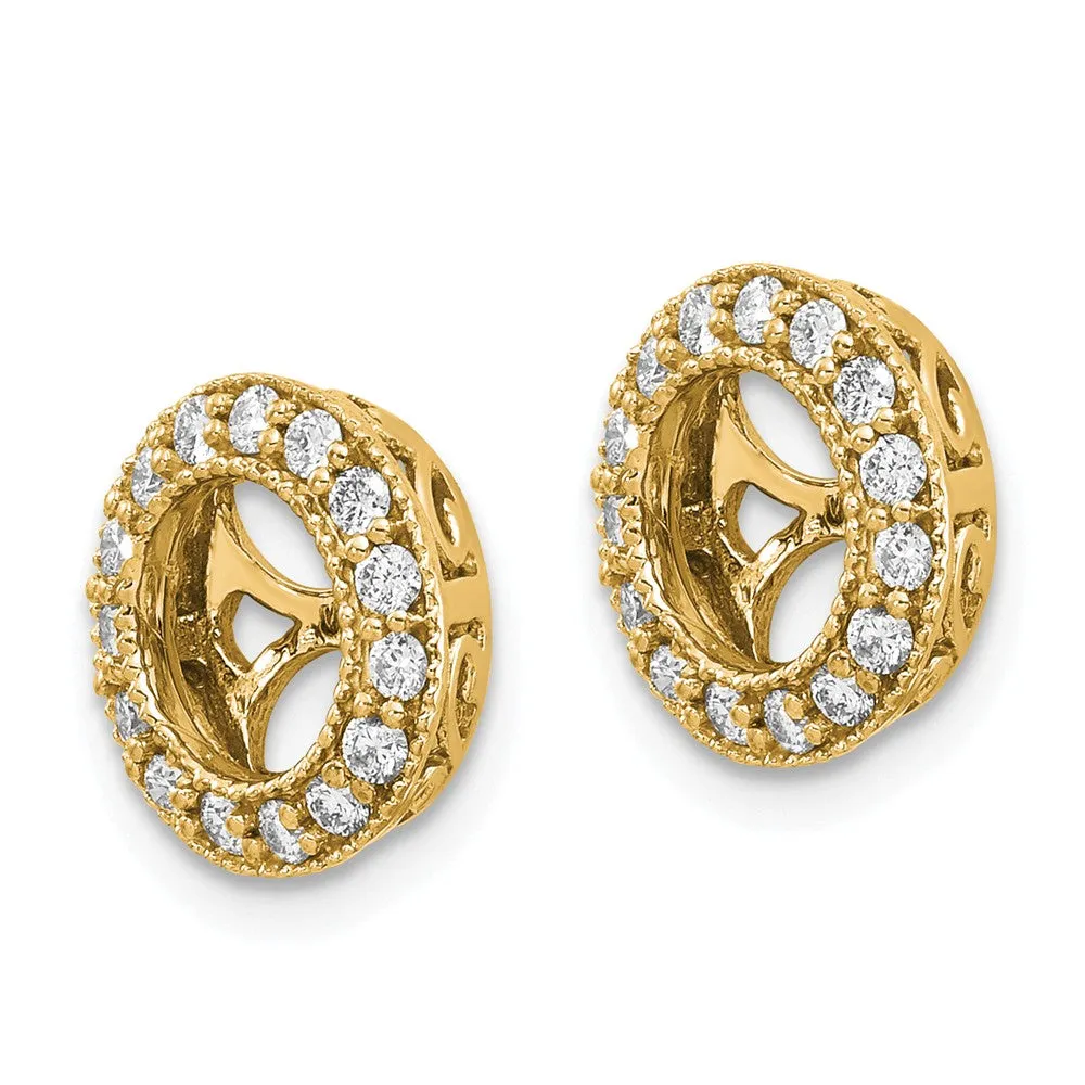 14K Diamond Earring Jacket Mountings