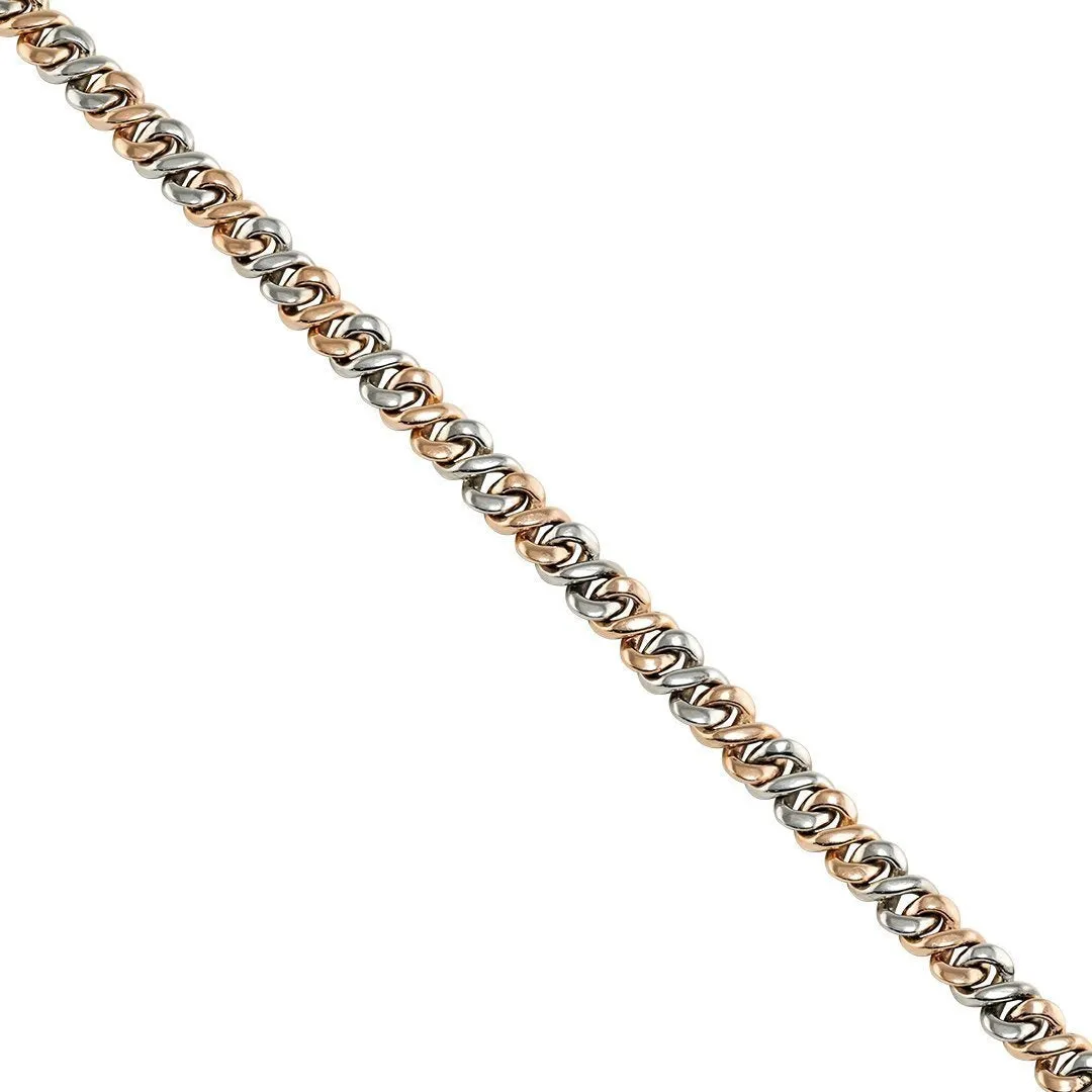 14k Gold Infinity Link Diamond Chain 9 mm 15.7 Ctw