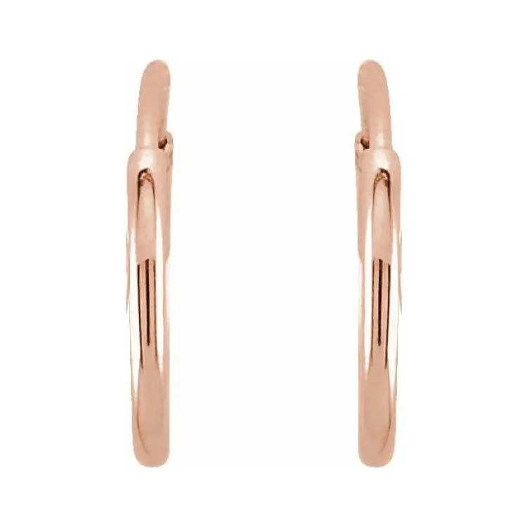 14K Rose 10 mm Endless Huggies