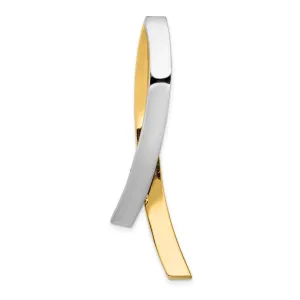 14K Two-Tone Contemporary Slide