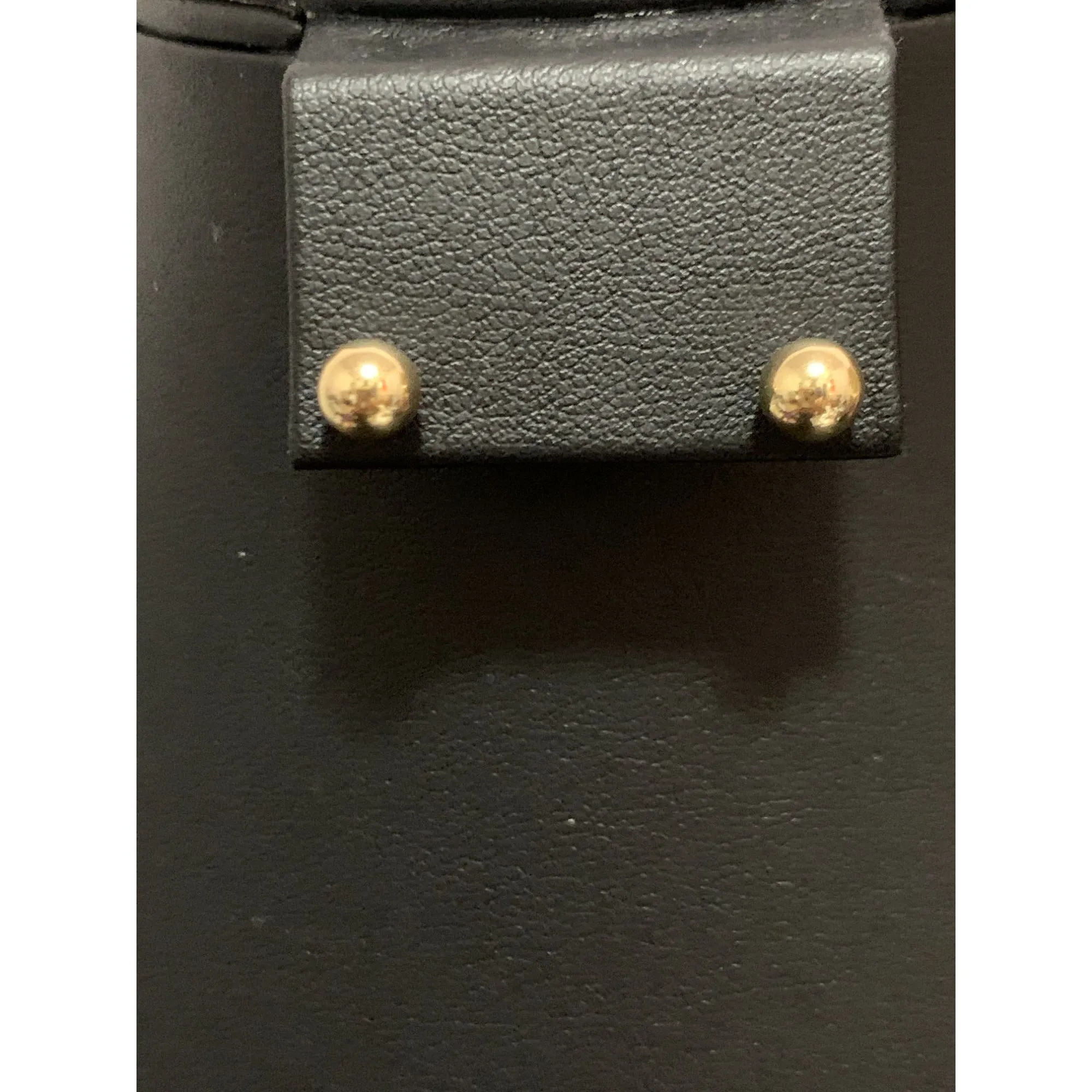 18K Gold Earrings Stud Polished Balls 1.55 grams
