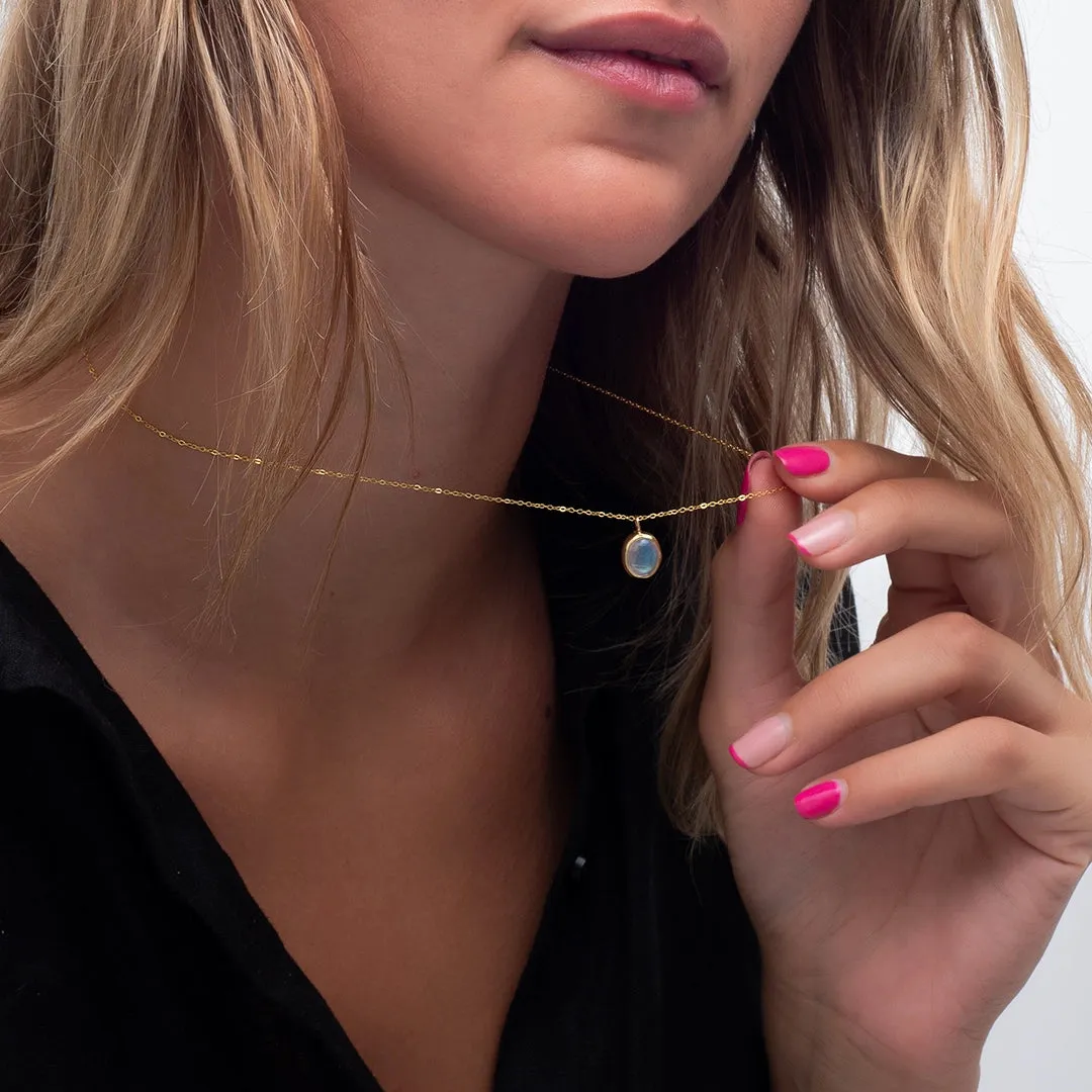 18K Gold Eve Moonstone Necklace