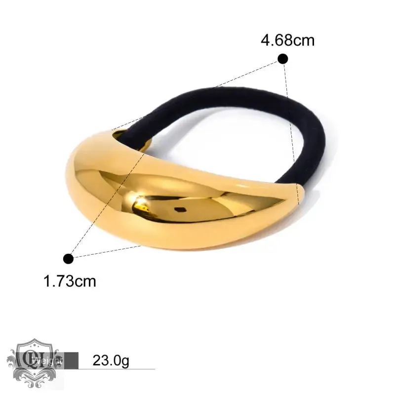 18K gold exquisite and noble geometric crescent-shaped hair accessories