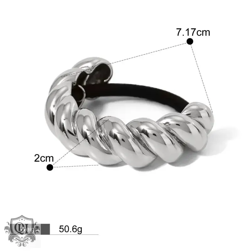 18K gold light luxury noble braided pattern design hair accessories