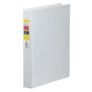 1" 3-Ring Economy View Binder - White