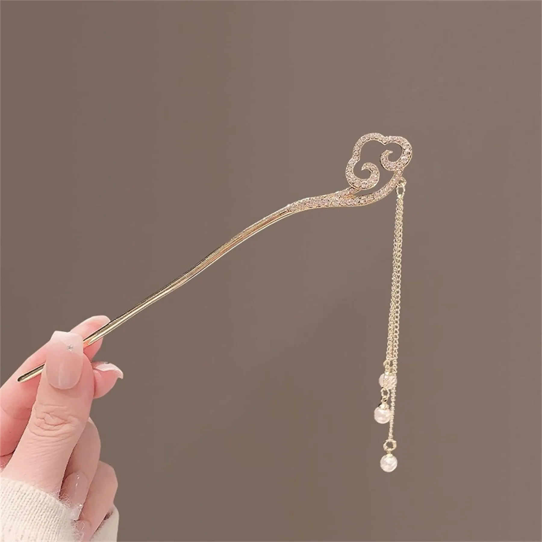 2 Pack Metal Hairpin Hair Stick Rose Flower Hair Chopsticks Handmade Classic Hair Pins for Women Girls-044
