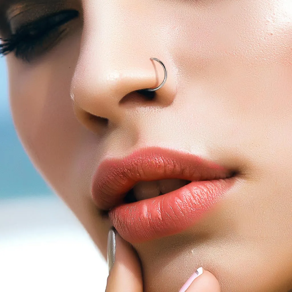 316L Surgical Steel Color Hinged Seamless Clicker Septum Ring 20g 18g 16g 14g 12g 10g