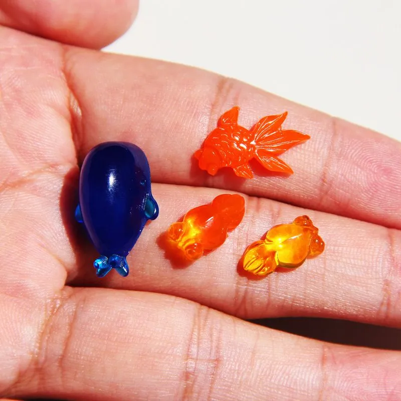 3pcs Small Goldfish Accessories Resin Mold