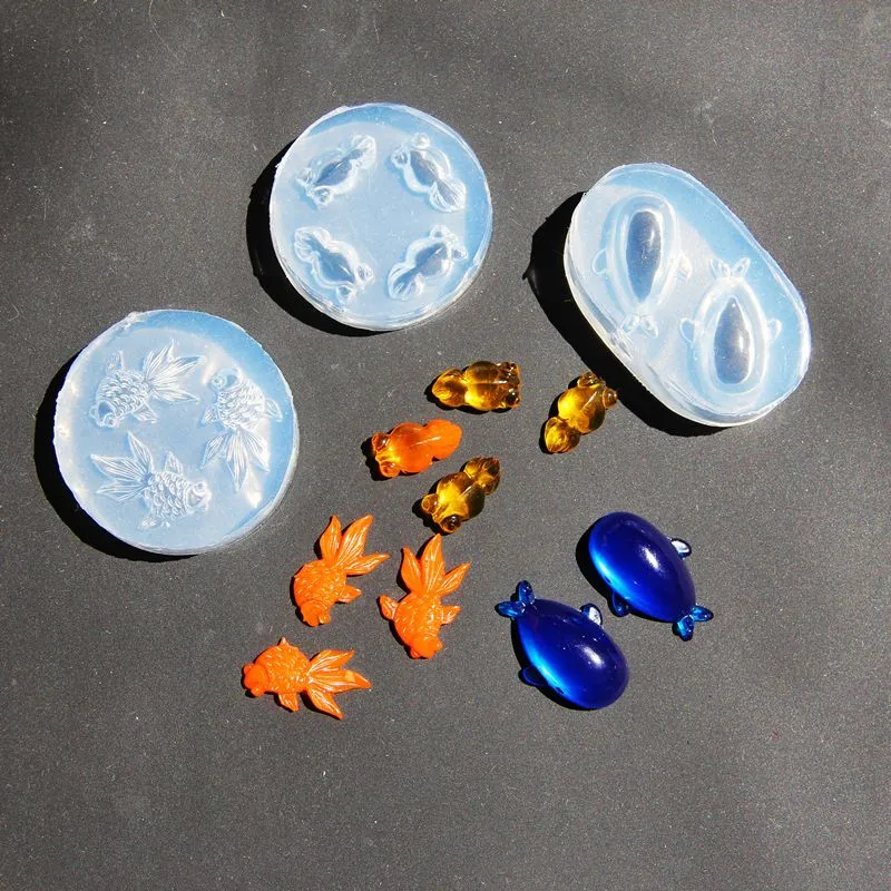 3pcs Small Goldfish Accessories Resin Mold