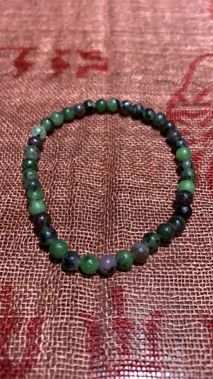 4MM Ruby Zoisite Bead Bracelet