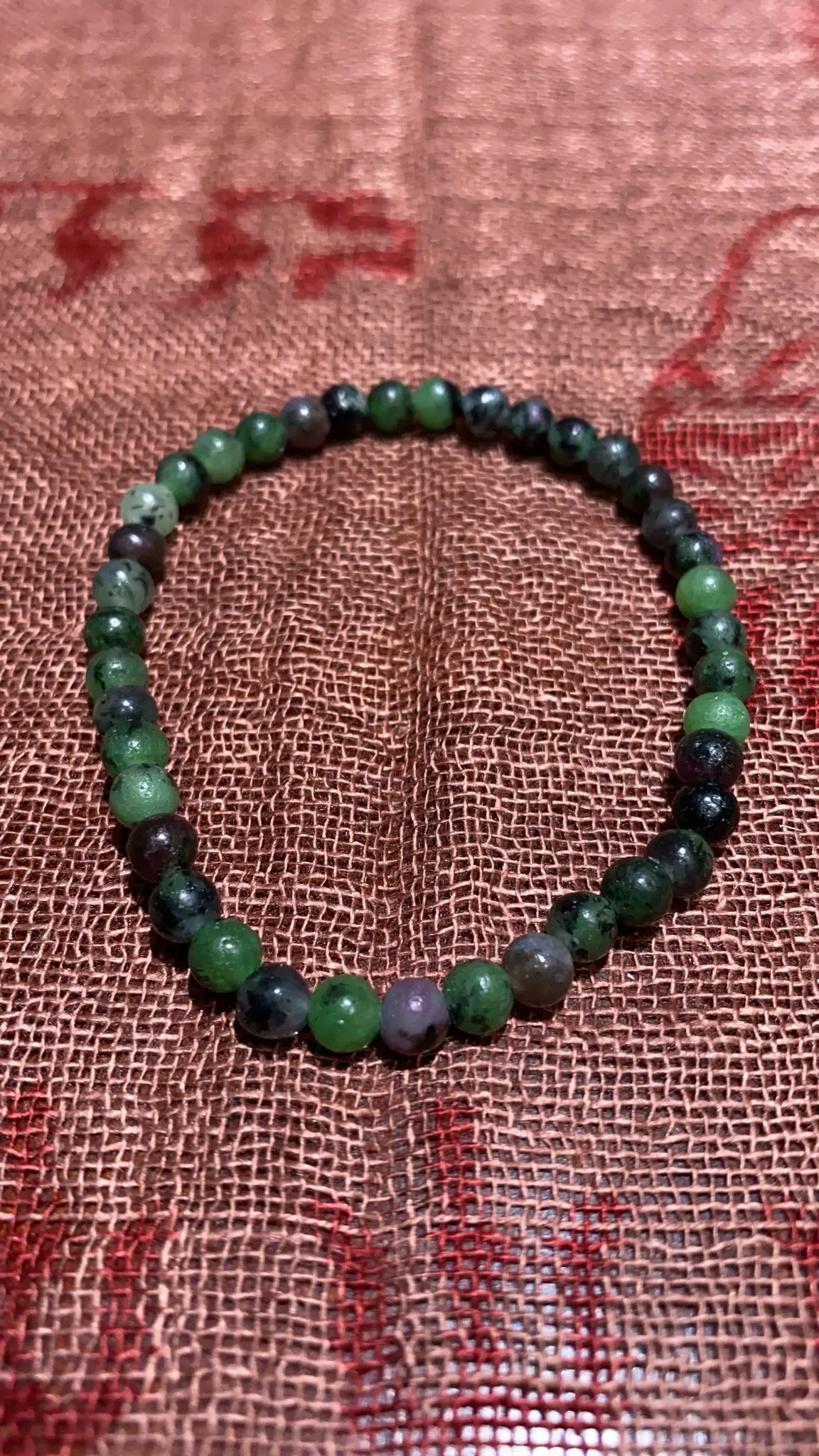 4MM Ruby Zoisite Bead Bracelet