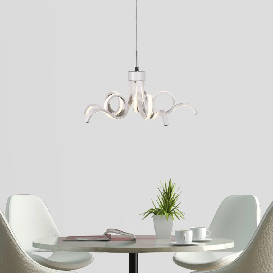 50cm Noodle Contemporary Pendant White