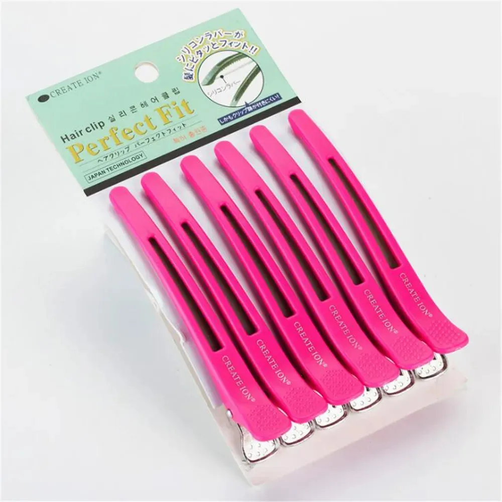 6-Pack Alligator Hair Clips Hairdressing Clamps Claws Section Clips Hairpins Salon Styling Tools Hair Accessories