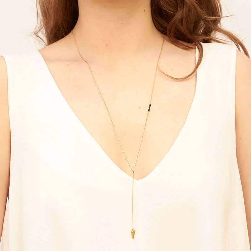ARROW LONG DROP PENDANT NECKLACE