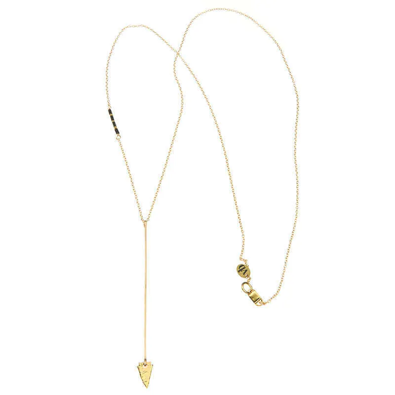 ARROW LONG DROP PENDANT NECKLACE