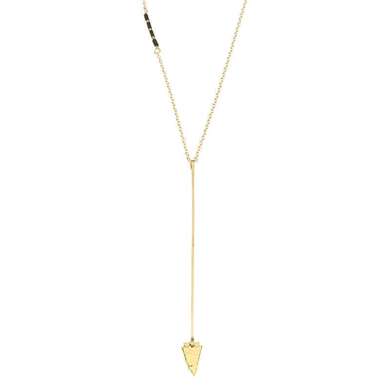 ARROW LONG DROP PENDANT NECKLACE