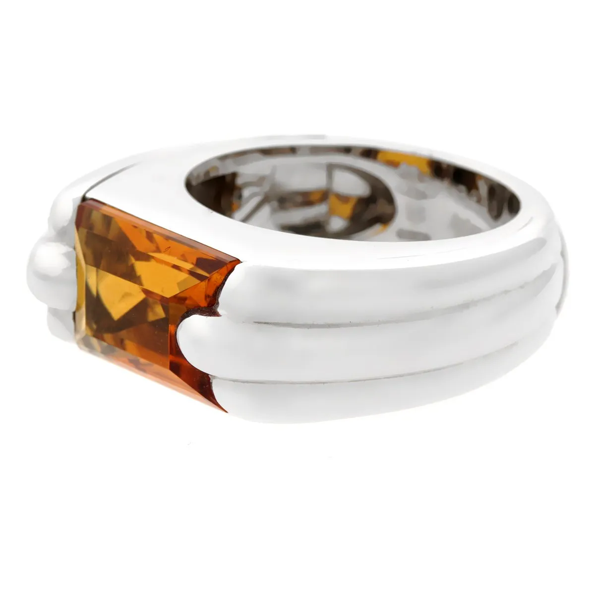 Audemars Piguet Citrine White Gold Ring Sz 6 1/2