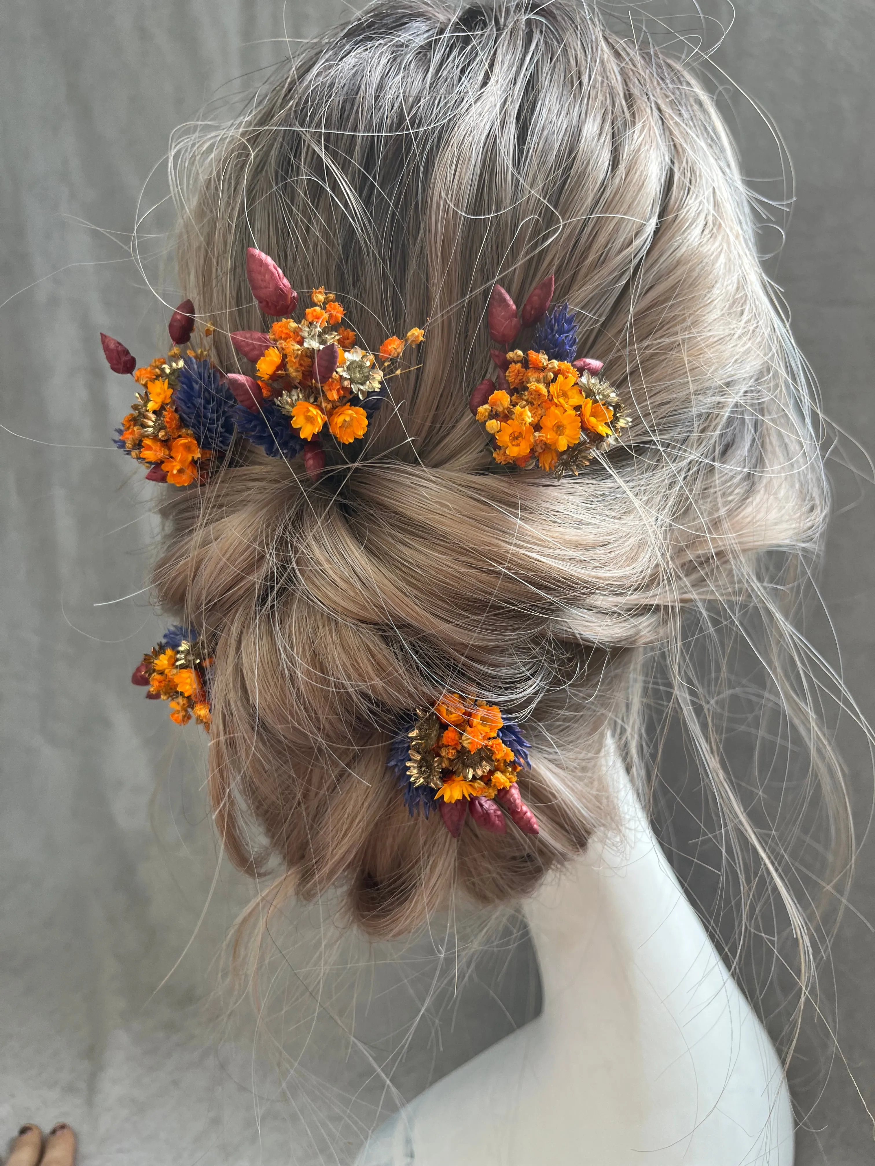 Autumn wedding hairpins