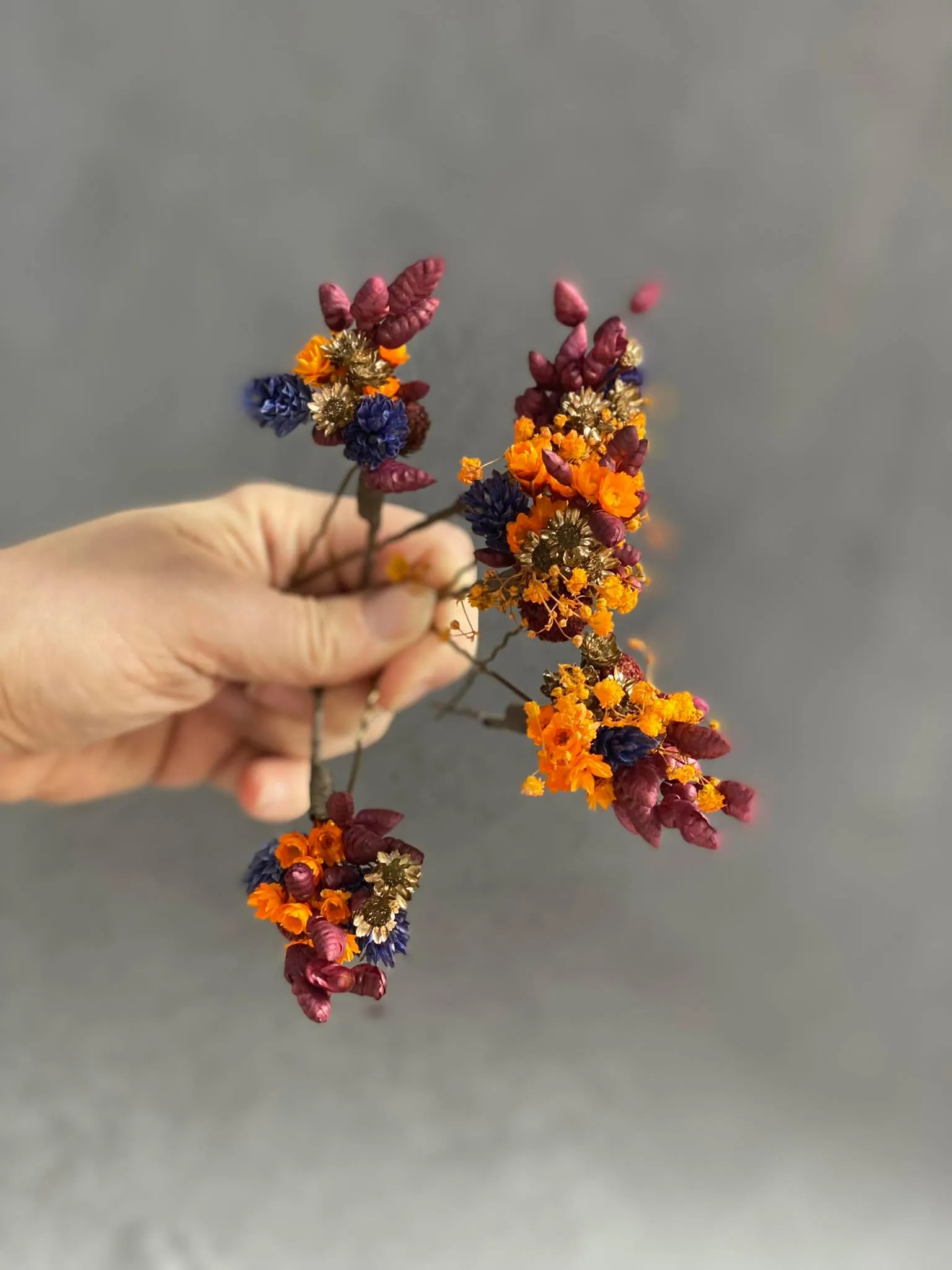 Autumn wedding hairpins