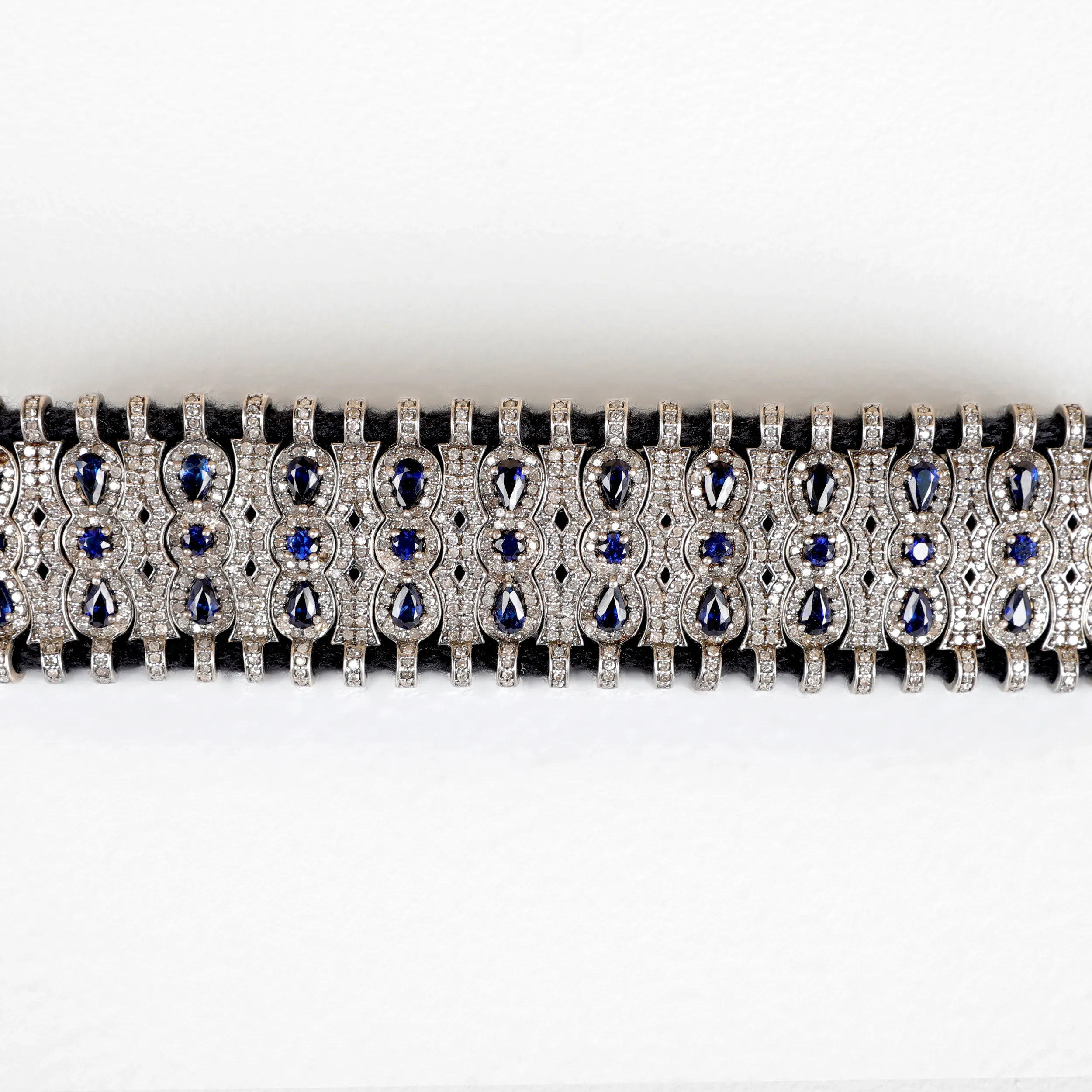 Black Chord and Sapphire Bracelet