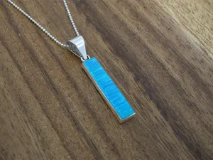 Blue Opal Column Pendant
