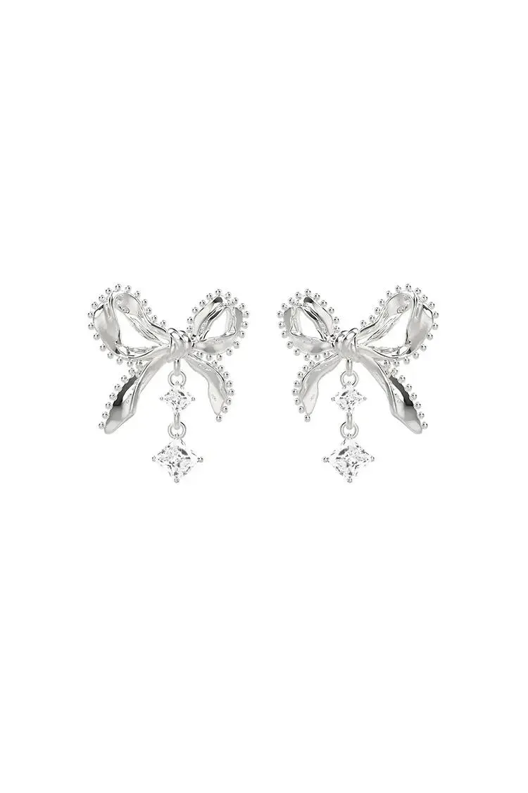 Bow Earrings with Glimmer Gem