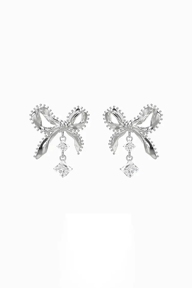 Bow Earrings with Glimmer Gem