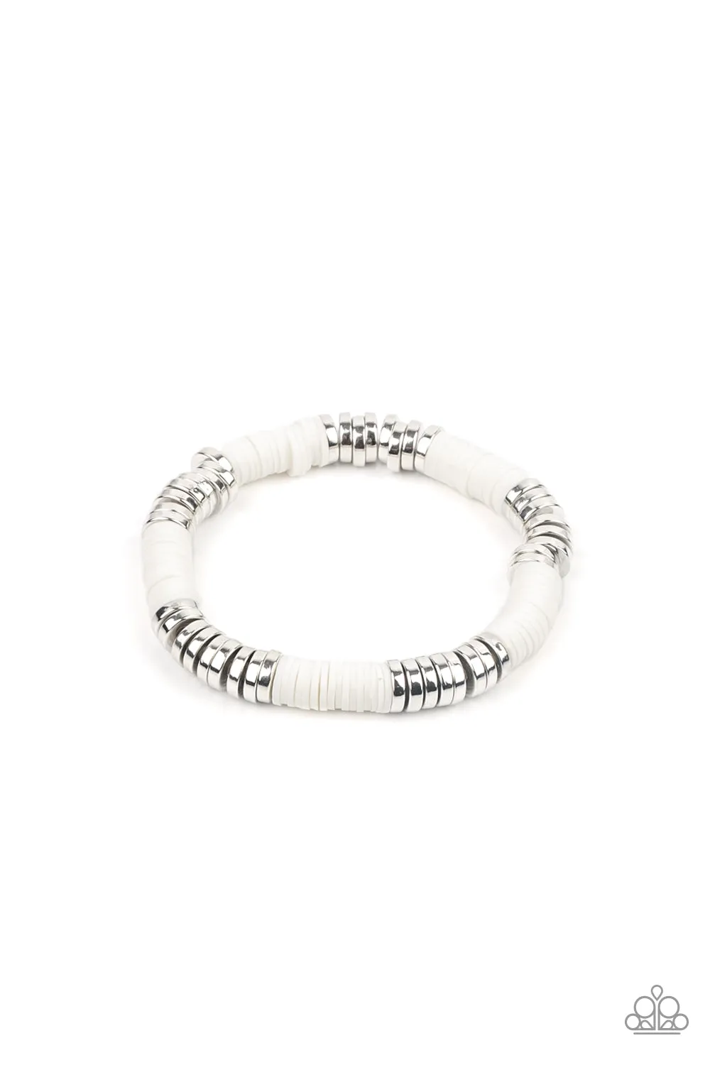 Bracelets Stacked In Your Favor - White 114