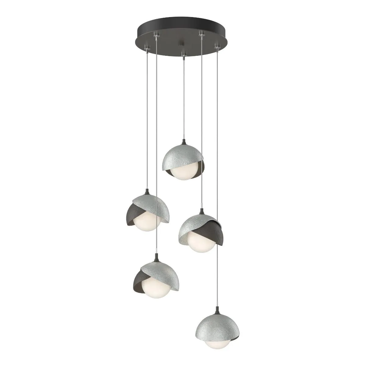 Brooklyn 16 in. 5 lights Standard Pendant Light Dark Smoke Finish