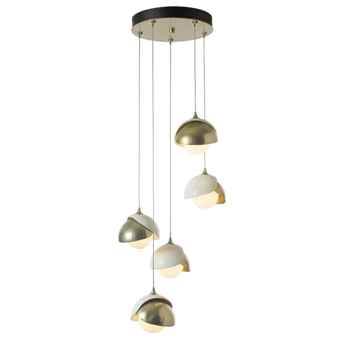 Brooklyn 16 in. 5 lights Standard Pendant Light Dark Smoke Finish