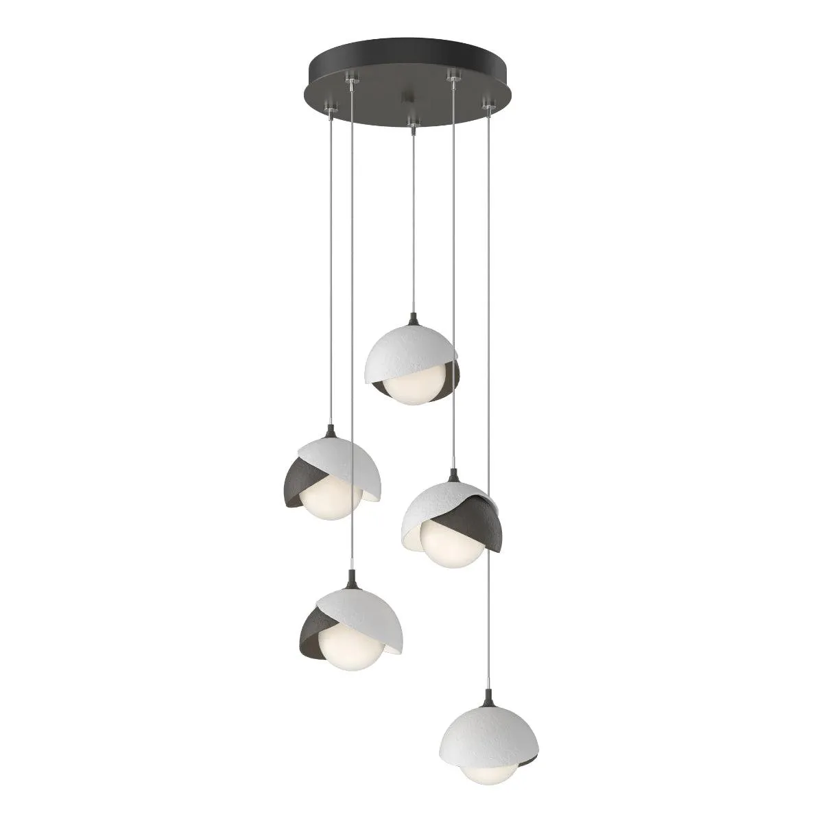 Brooklyn 16 in. 5 lights Standard Pendant Light Dark Smoke Finish