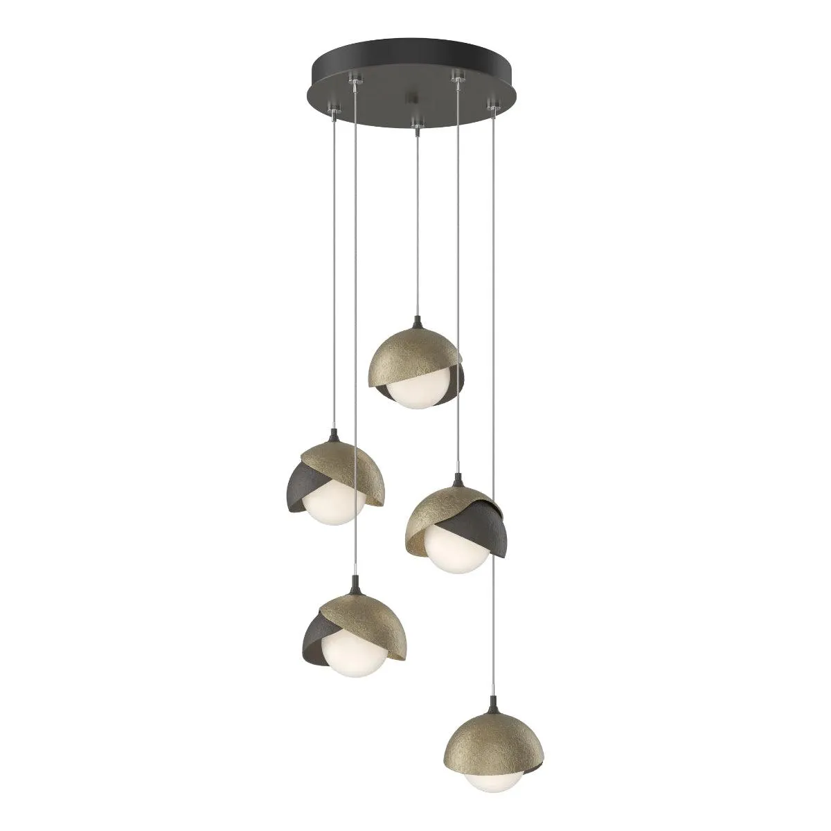 Brooklyn 16 in. 5 lights Standard Pendant Light Dark Smoke Finish