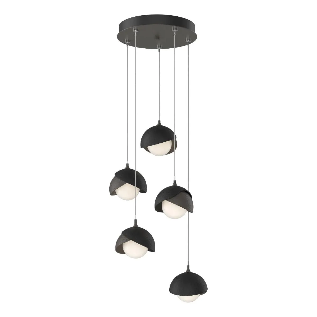 Brooklyn 16 in. 5 lights Standard Pendant Light Dark Smoke Finish