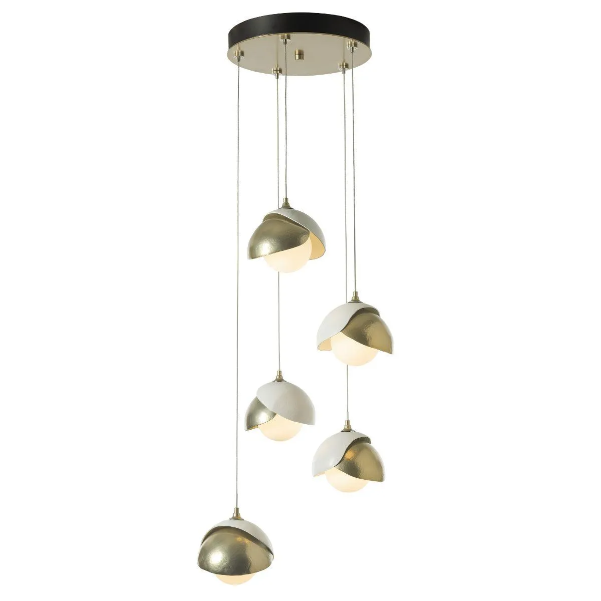 Brooklyn 16 in. 5 lights Standard Pendant Light Dark Smoke Finish