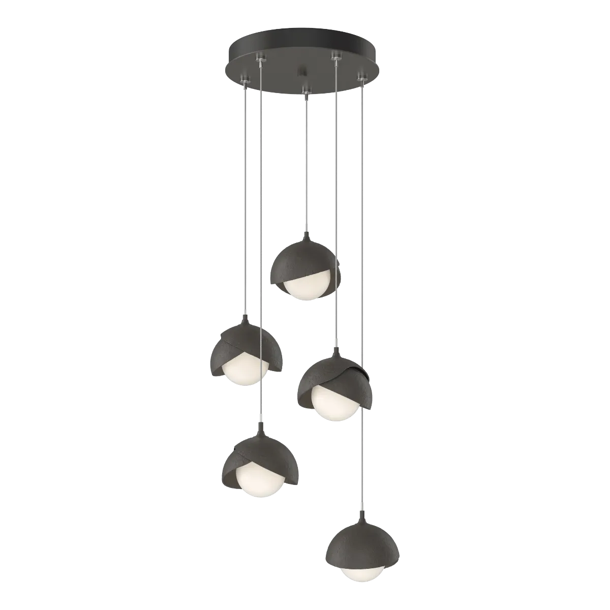 Brooklyn 16 in. 5 lights Standard Pendant Light Dark Smoke Finish