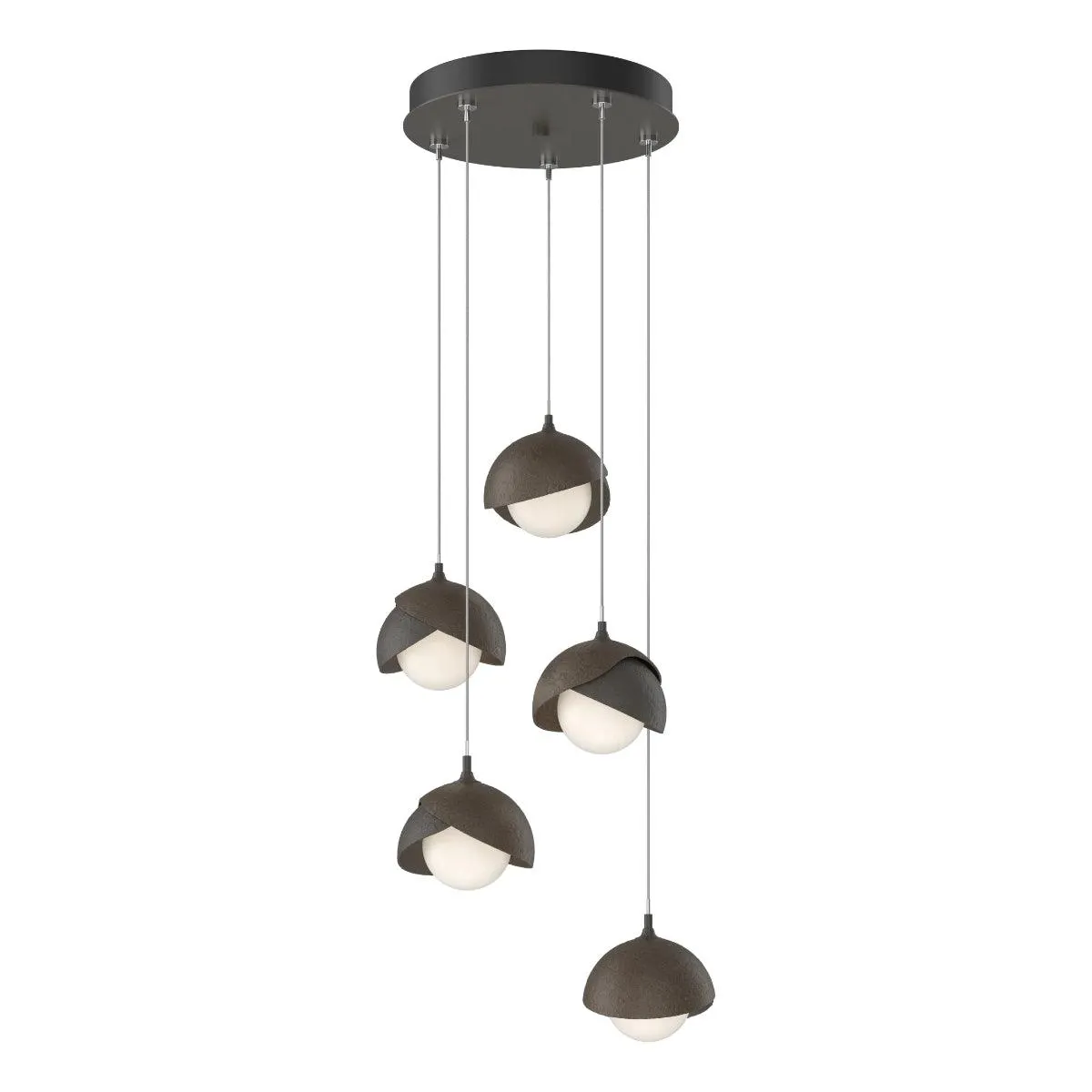 Brooklyn 16 in. 5 lights Standard Pendant Light Dark Smoke Finish
