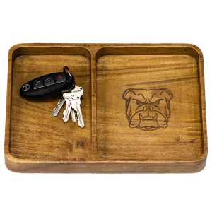 Bulldog Wood Valet Tray