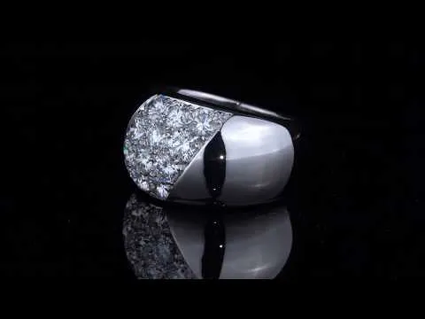 Cartier Diamond 18k White Gold Cocktail Ring