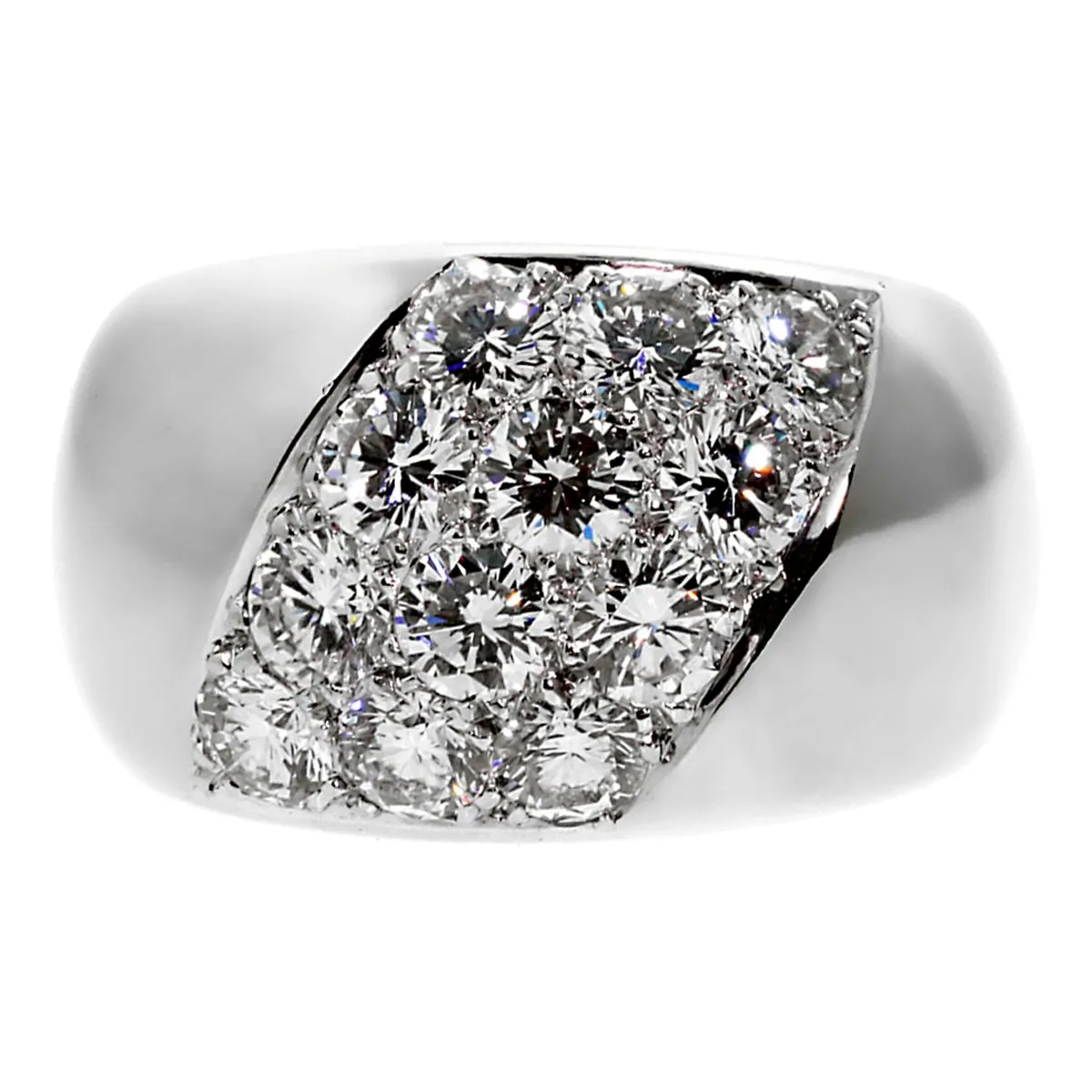 Cartier Diamond 18k White Gold Cocktail Ring