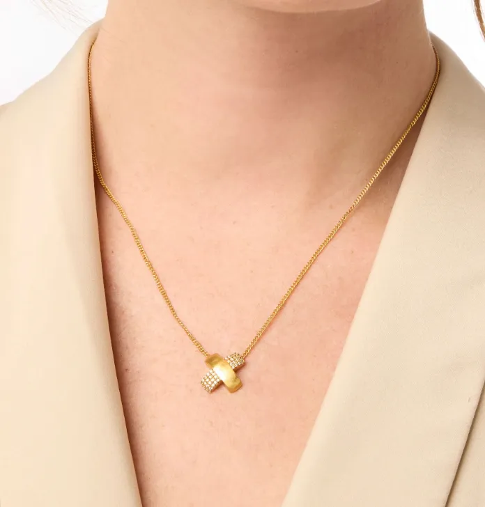 Catalina X Pavé Delicate Necklace
