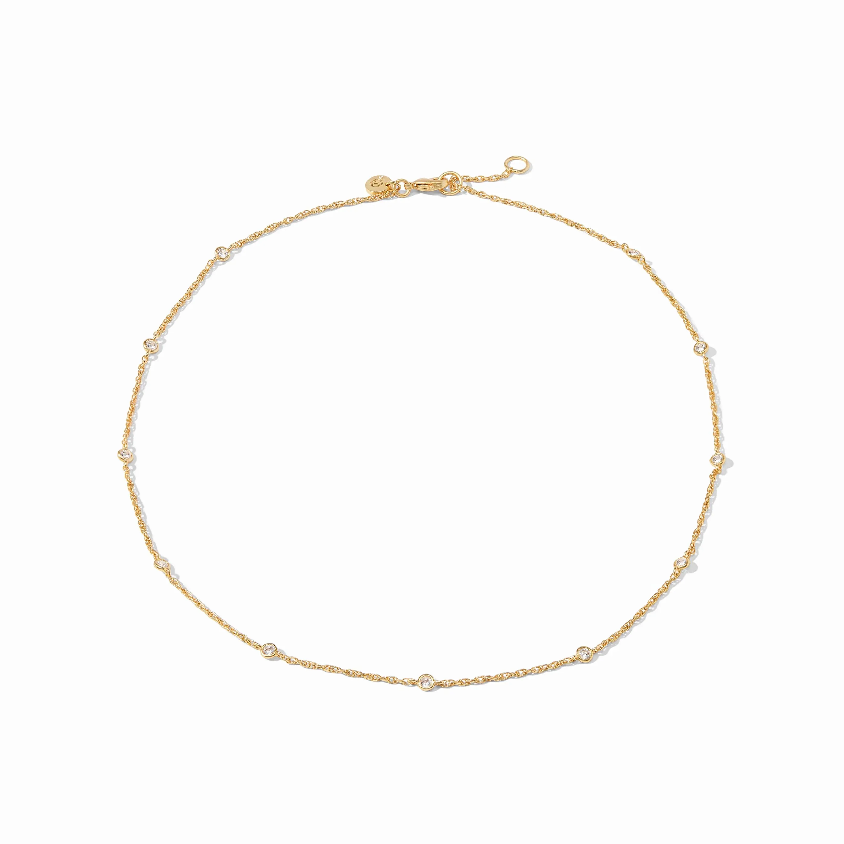 Celeste Delicate Station Necklace in Cubic Zirconia
