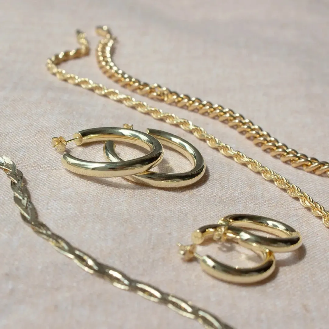 Claude Braided Herringbone Necklace // 14k Italian Gold Vermeil (50% OFF)