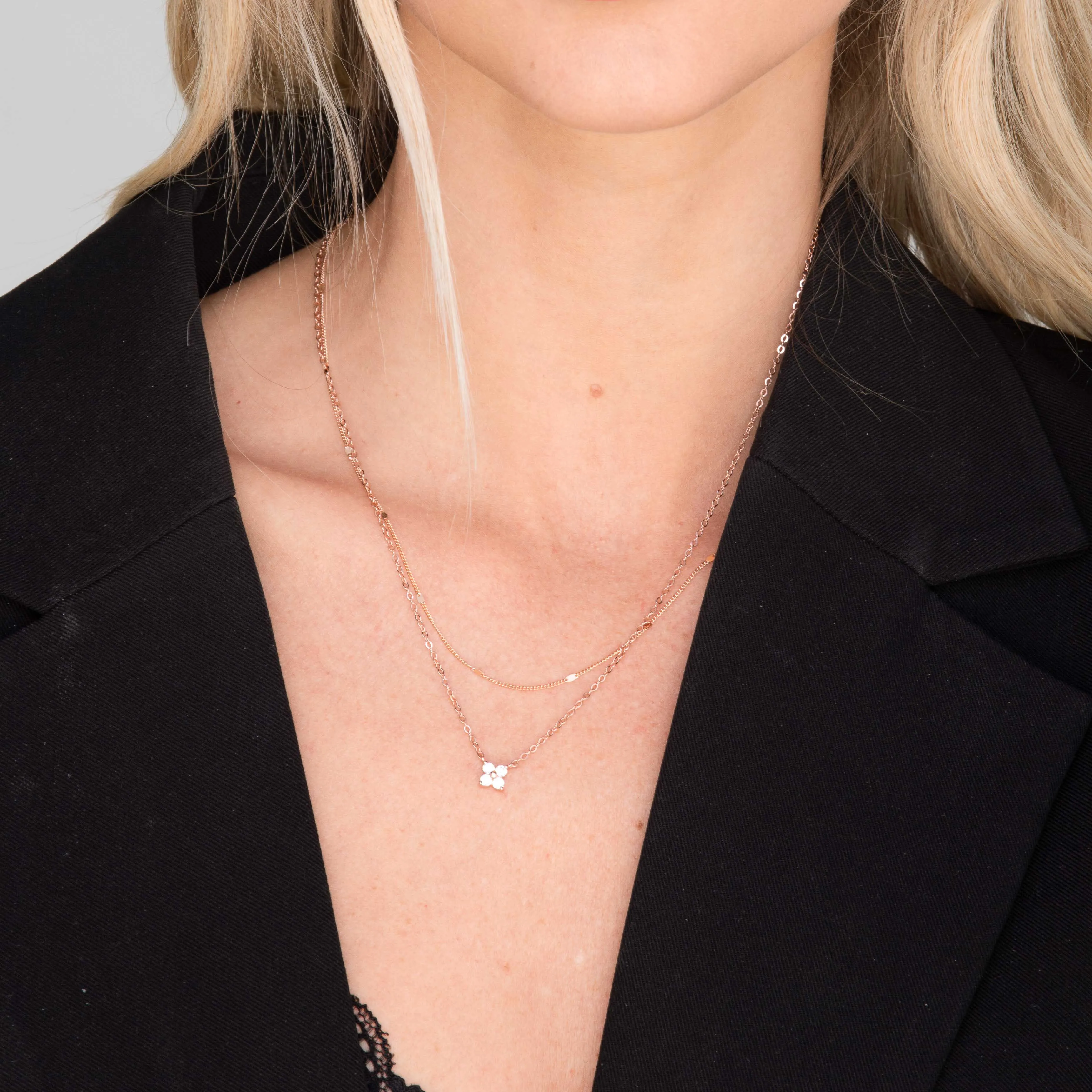 Clover Sapphire Chain Necklace