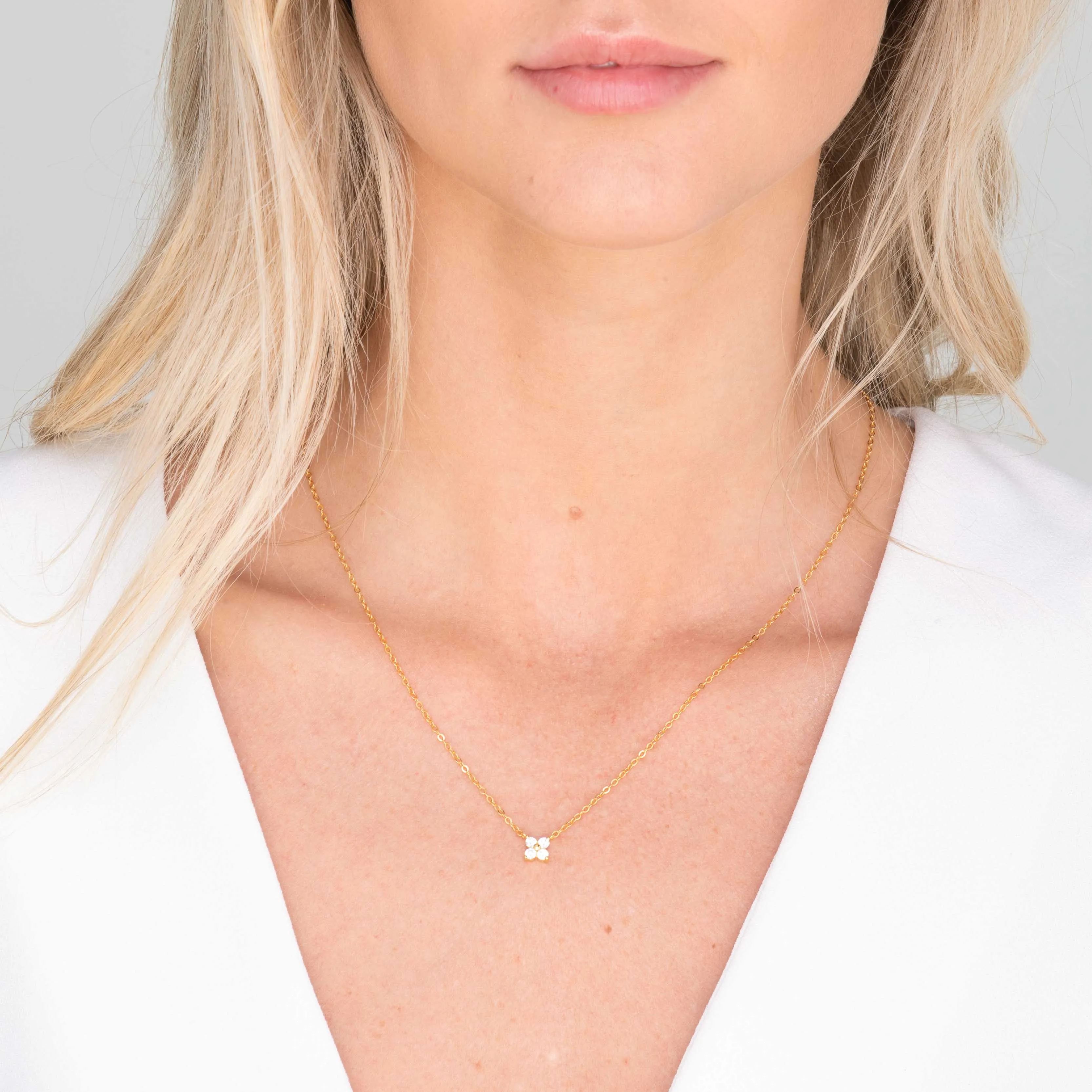 Clover Sapphire Chain Necklace