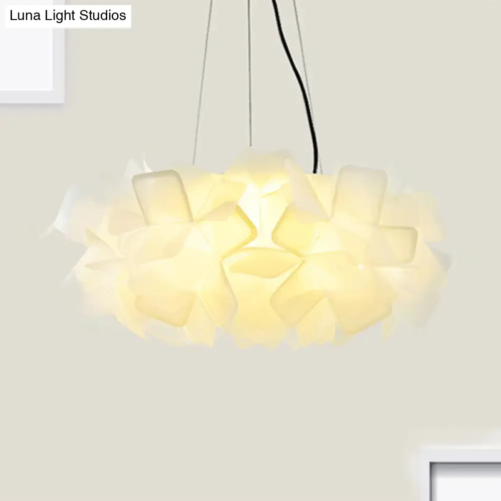 Contemporary Blossom Drop Pendant Ceiling Lamp - Brown/Blue/Purple - 21"/27.5" Wide - 1-Light Acrylic - Living Room